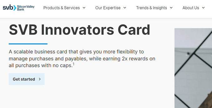 SVB Innovators Card
