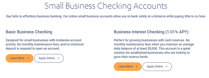 Small Business Checking Accounts