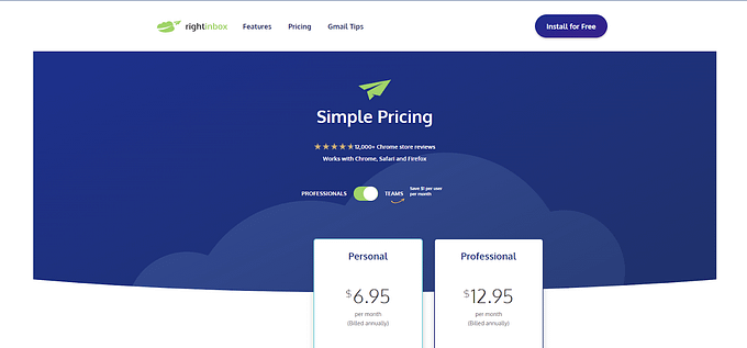 Personal-Professional Pricing