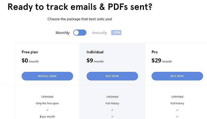 MailTracker Pricing Part-2